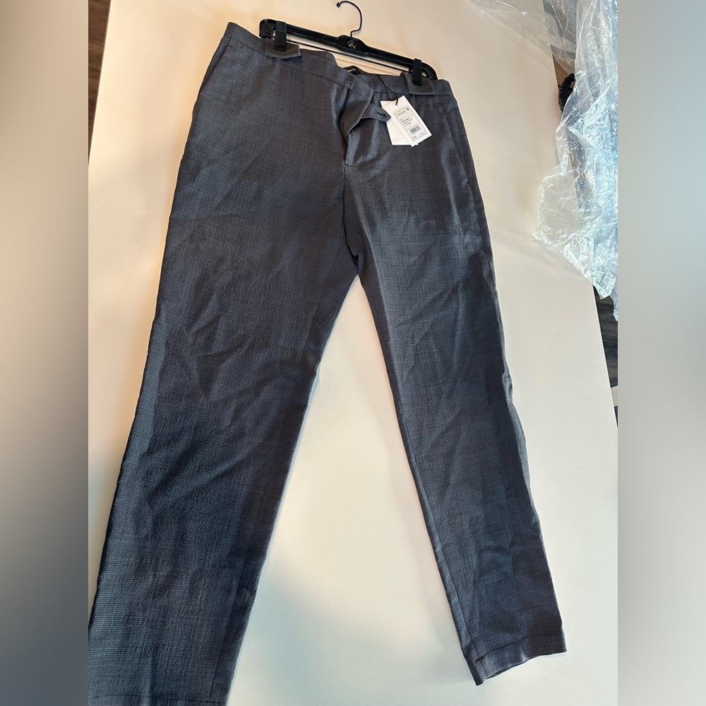 Textured High-Waist Pants in Charcoal - men’s size 34